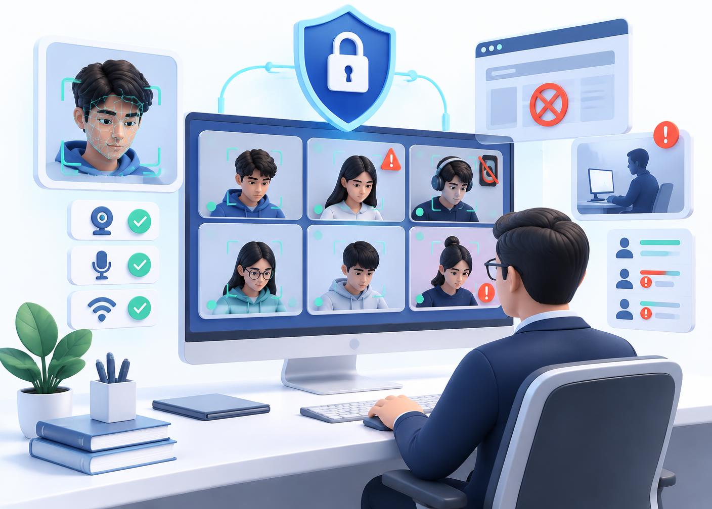 Secure examination monitoring control centre